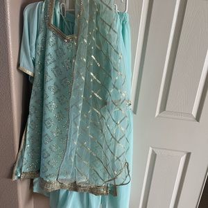 Womens Indian dressy outfit.  Great for wedding or celebration.